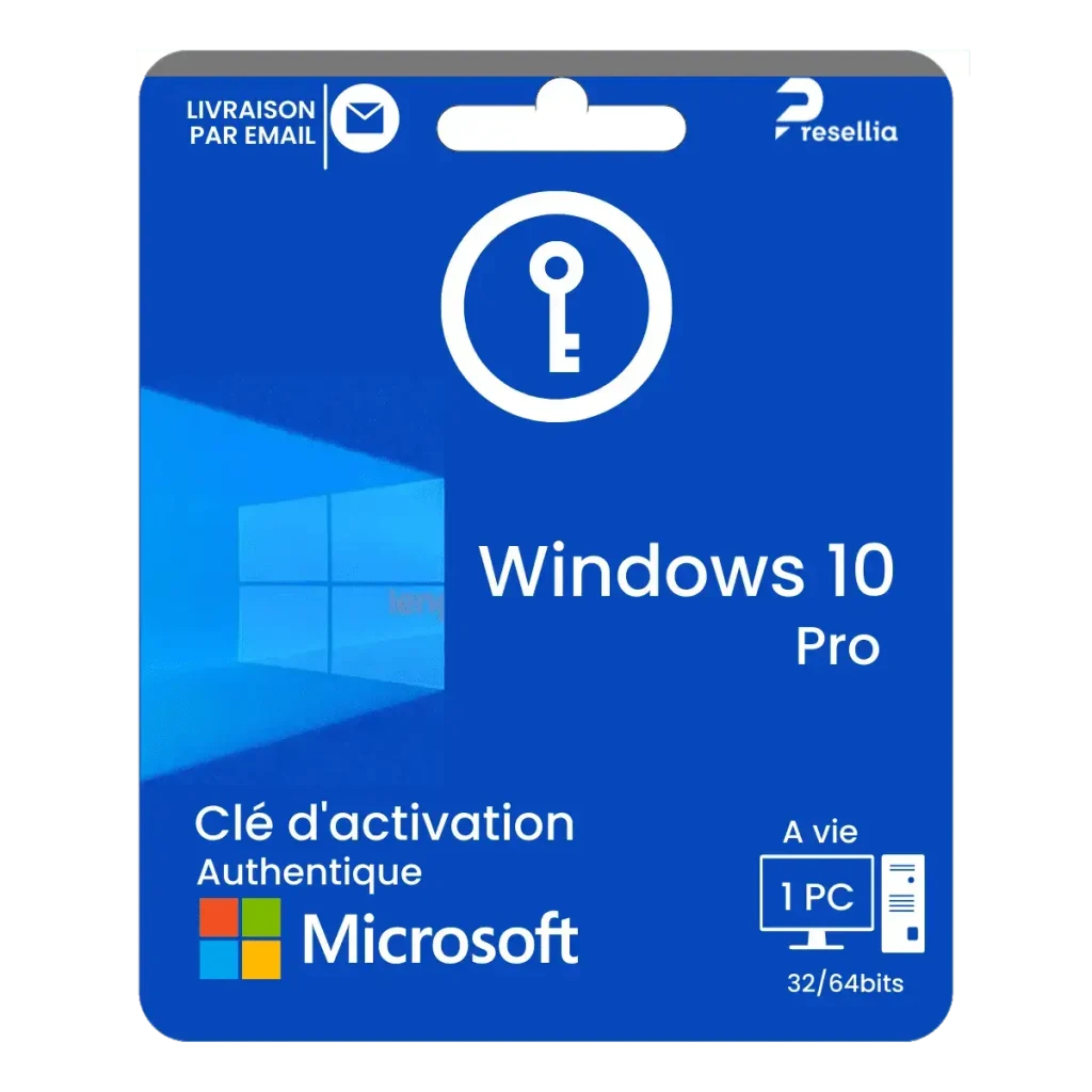 Achetez des clés de licence Windows 10 Professionnel authentiques avec une  validité à vie